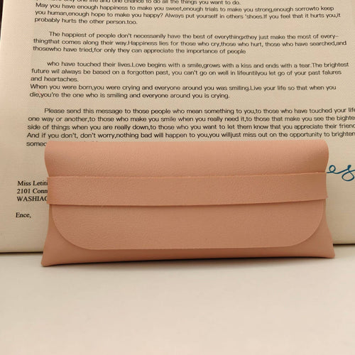 *VeRse Shade Covers Strapped Leather Case: Pale Pink