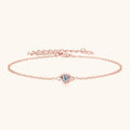*Arrivals ! Bijou Solitaire Moissanite Wedding Bracelet in 925 Sterling Silver: Rose gold