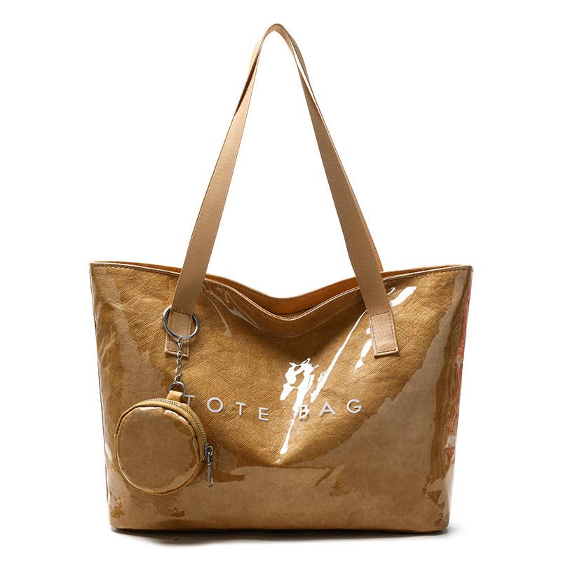 *ARRIVALS* Verse Bags Zip TOTE BAG & Coin Purse Key Chain Waterproof Brown (Pre-Sale)