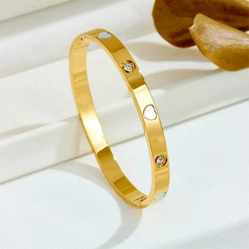 Bijou Bangle Clover/Heart 18K Stainless