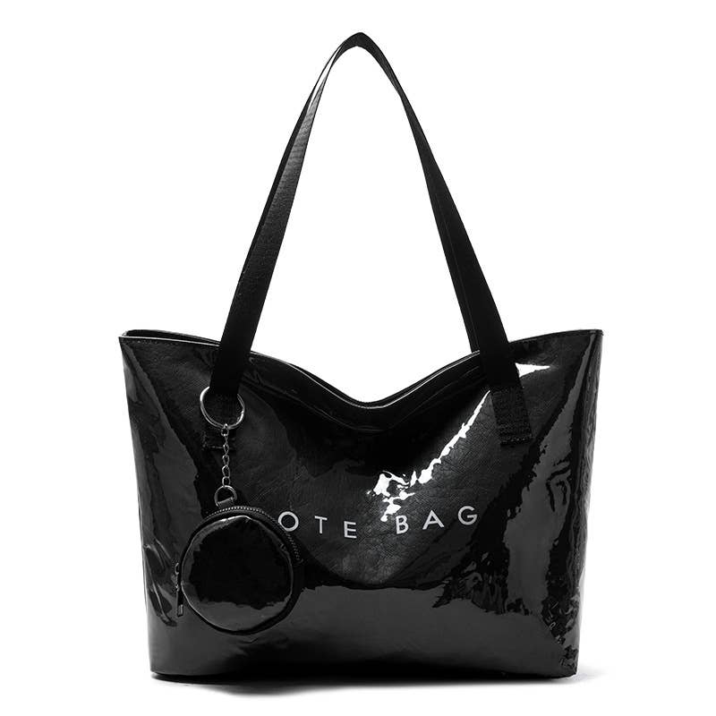*ARRIVALS* Verse Bags Zip TOTE BAG & Coin Purse Key Chain Waterproof Black (Pre-Sale)