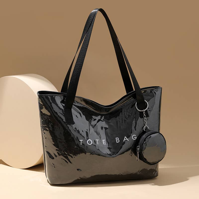 *ARRIVALS* Verse Bags Zip TOTE BAG & Coin Purse Key Chain Waterproof Black (Pre-Sale)