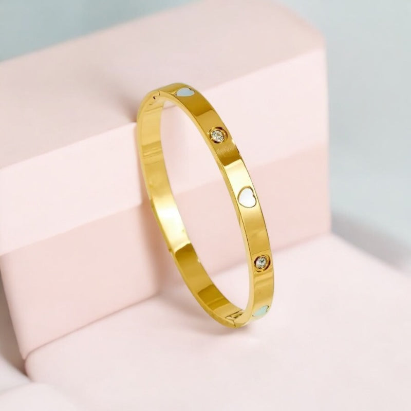 Bijou Bangle Clover/Heart 18K Stainless