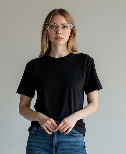 SOLD OUT! *New! Verse UniVise CatEyes Large-Framed Contrast Y2k Paneled: Coffee