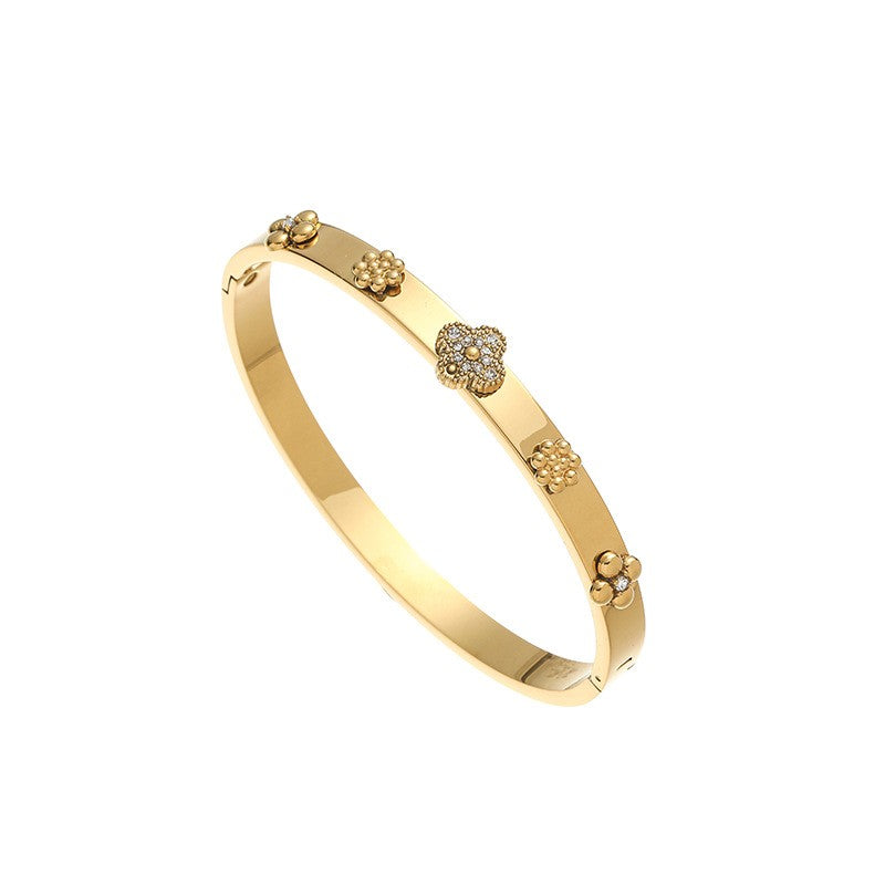 Bijou Bangle Clover Vintage 18K Stainless