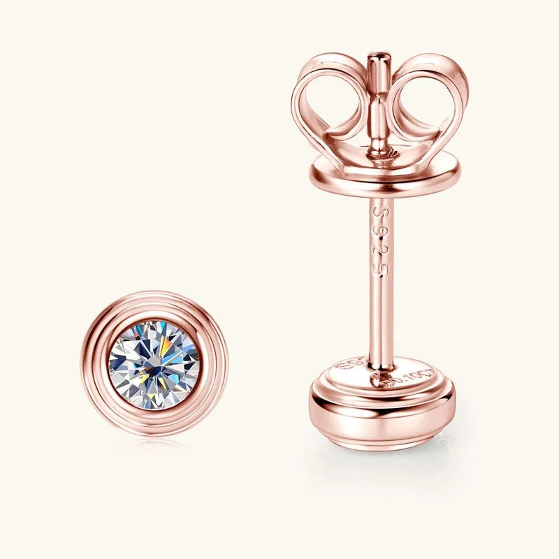 *PRE-SALE!  BijoU iCarbide GRA Moissanite Earrings Rose Gold