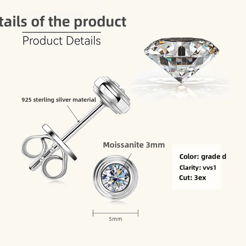 *PRE-SALE!  BijoU iCarbide GRA Moissanite Earrings Rose Gold