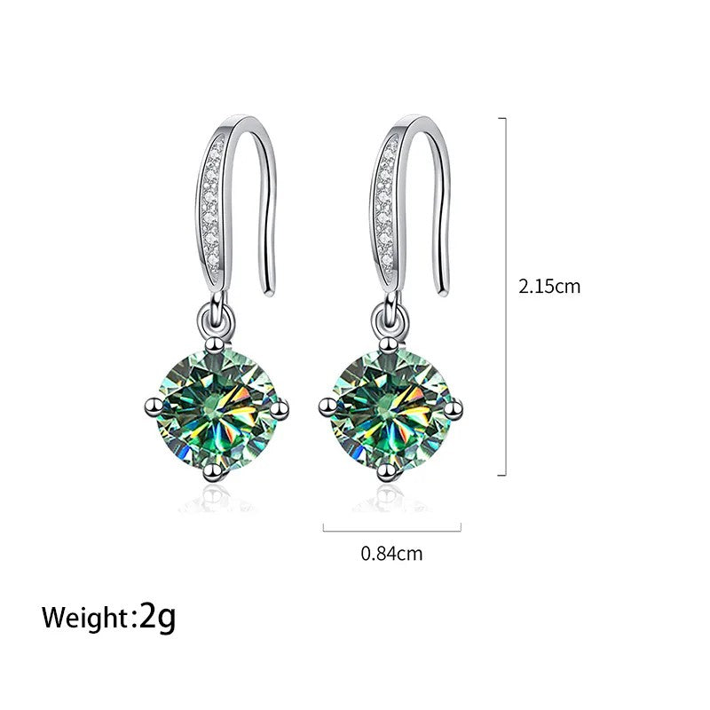 *BijoU iCarbide GRA Moissanite Lucky Heart Earrings