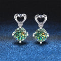*BijoU iCarbide GRA Moissanite Lucky Heart Earrings