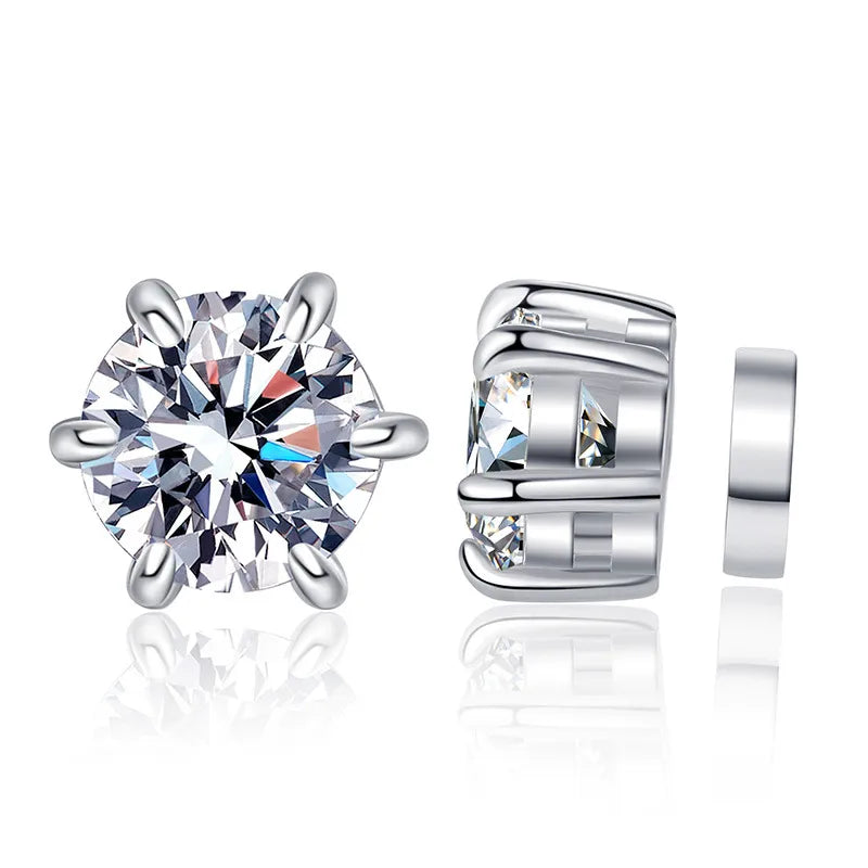 *Sale! Bijou GRA Moissanite Stud Earring in 925 Sterling Silver