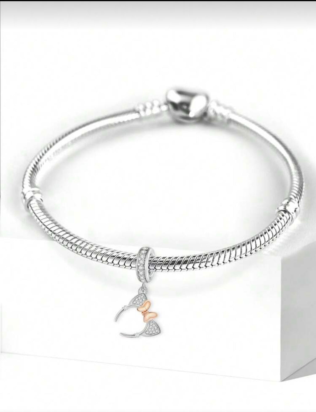 BIJOU Sterling Silver Charm Rope Bracelet Silver 925
