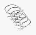 BIJOU Sterling Silver Charm Rope Bracelet Silver 925