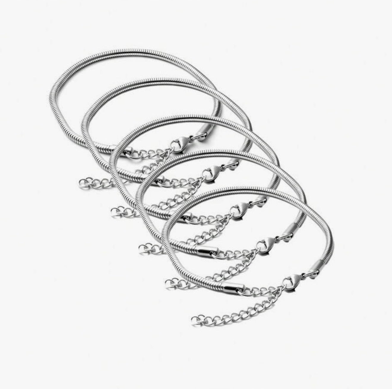 BIJOU Sterling Silver Charm Rope Bracelet Silver 925