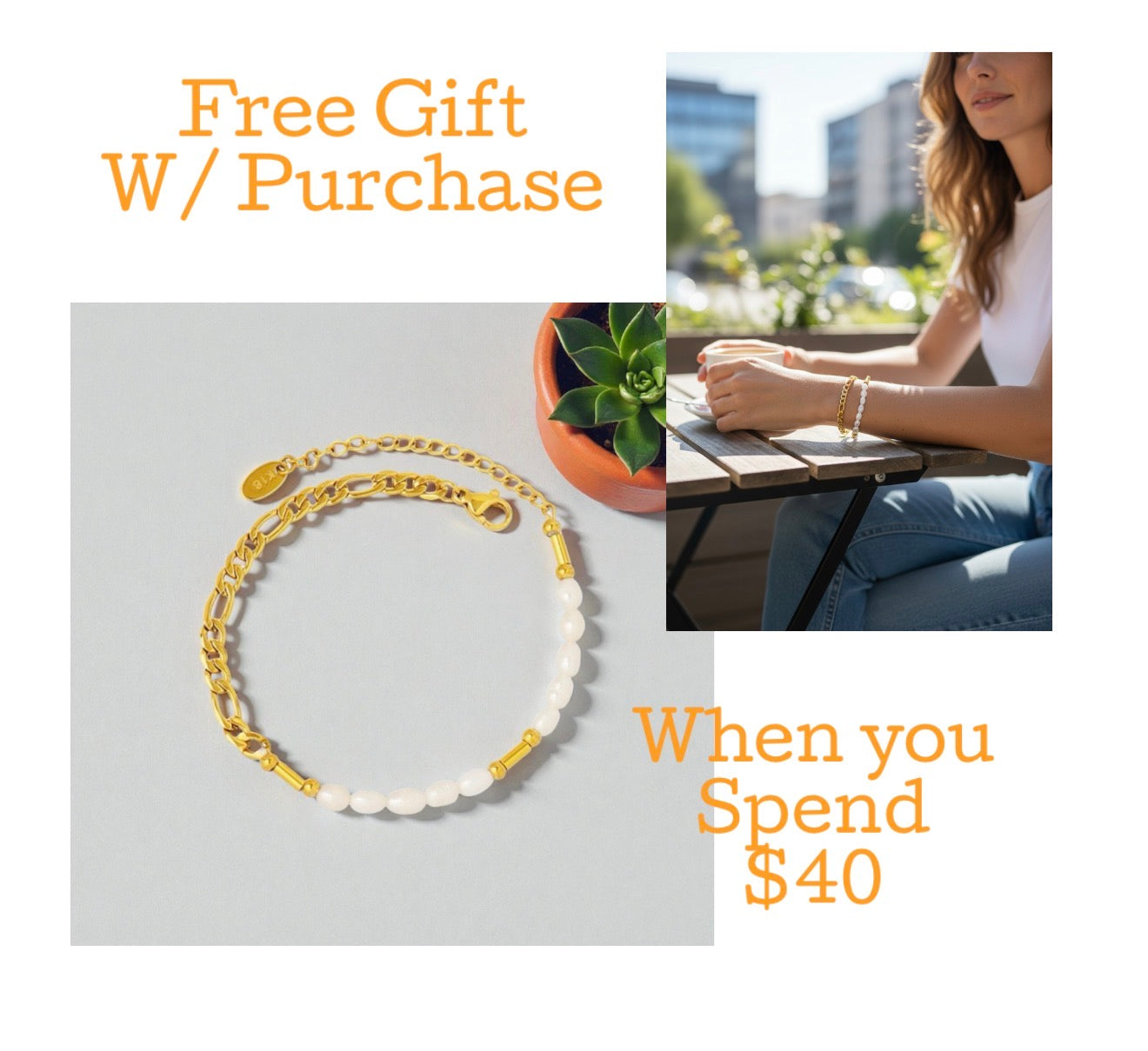 BIJOU Freshwater Pearl Bracelet / Anklet (Free Gift w/Purchase.