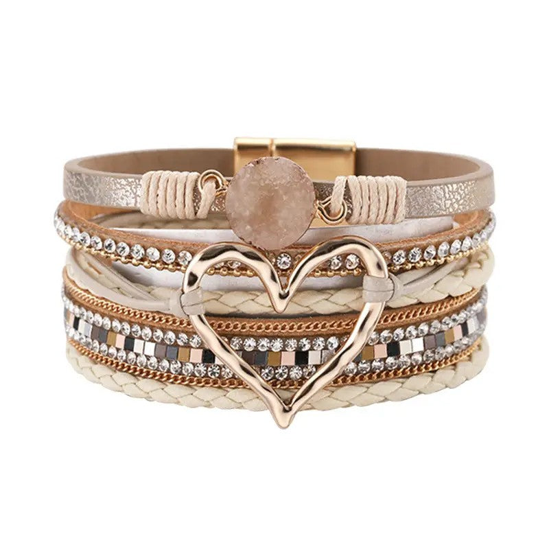 Bijou Boho Multi Layer Charm Bangle