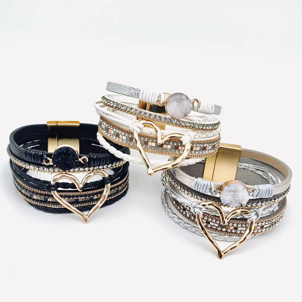 Bijou Boho Multi Layer Charm Bangle