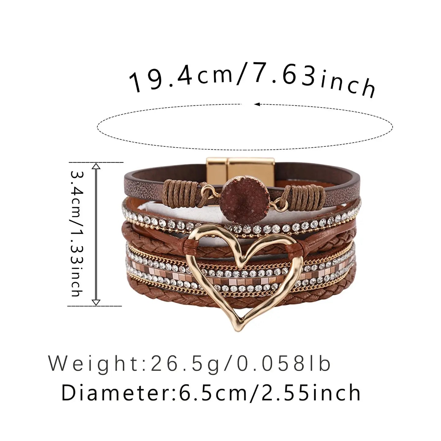 Bijou Boho Multi Layer Charm Bangle