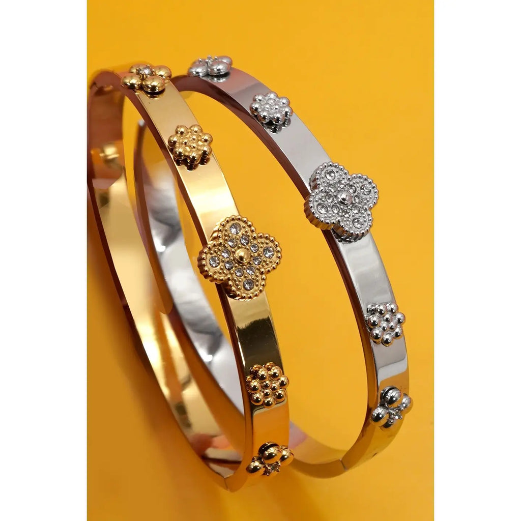Bijou Bangle Clover Vintage 18K Stainless