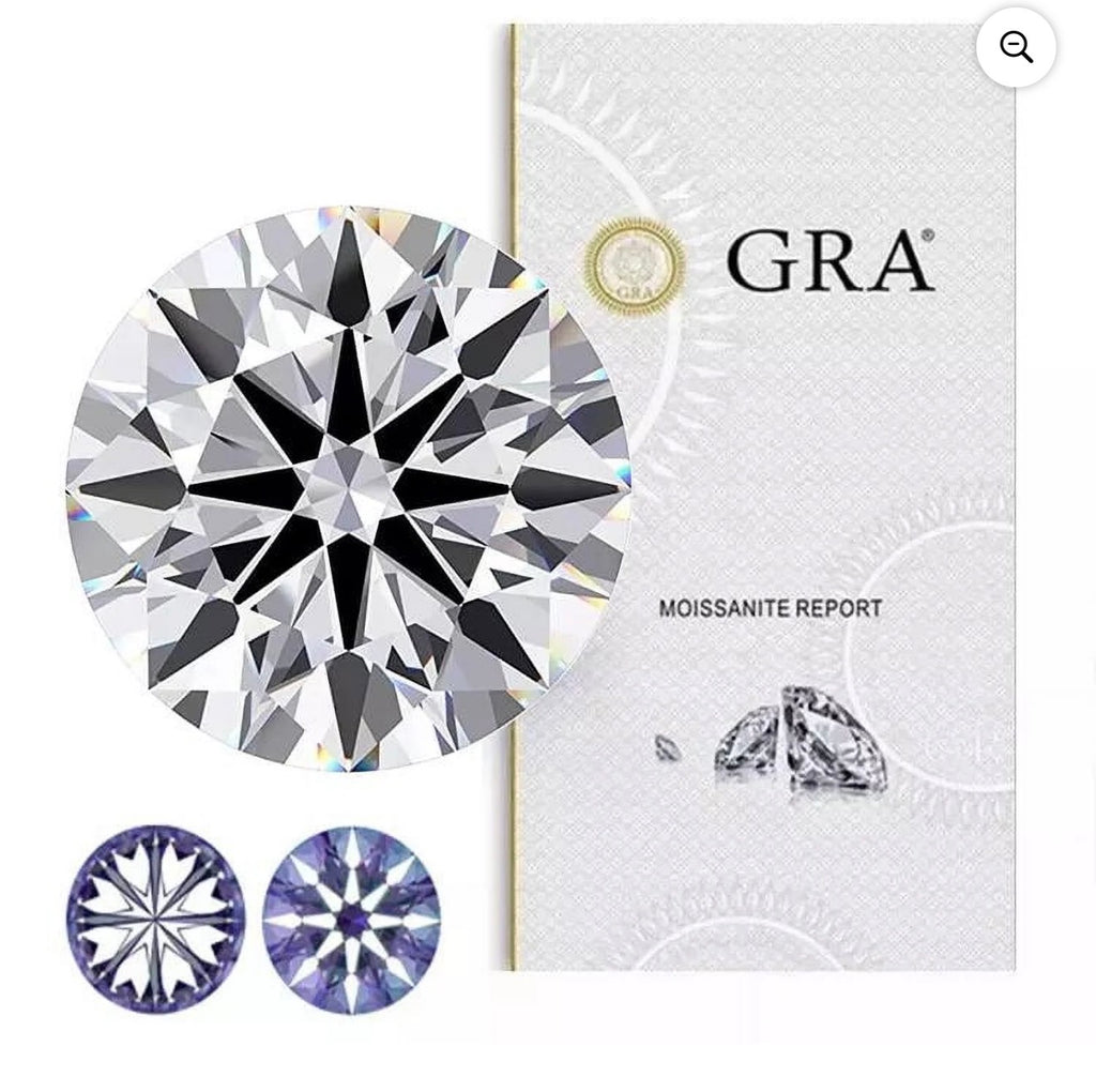 *Arrivals ! Bijou GRA Moissanite Pendant Necklace in 925 Sterling Silver