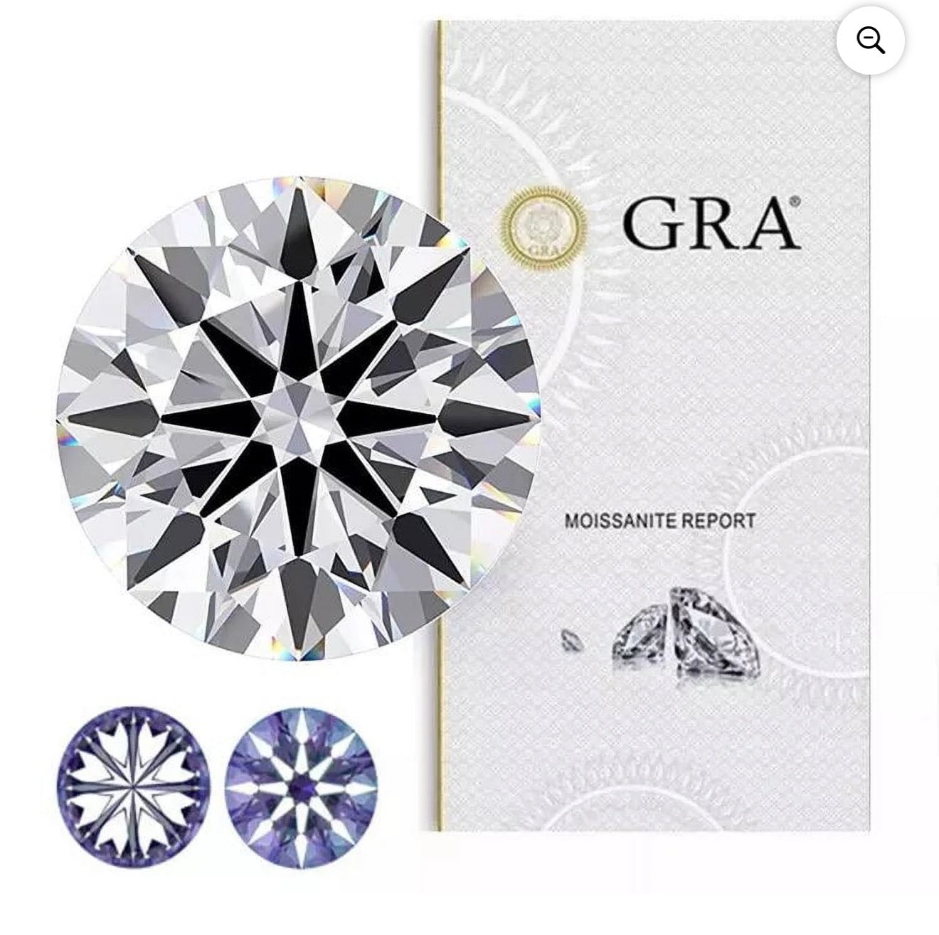 *Arrivals ! Bijou GRA Moissanite Pendant Necklace in 925 Sterling Silver