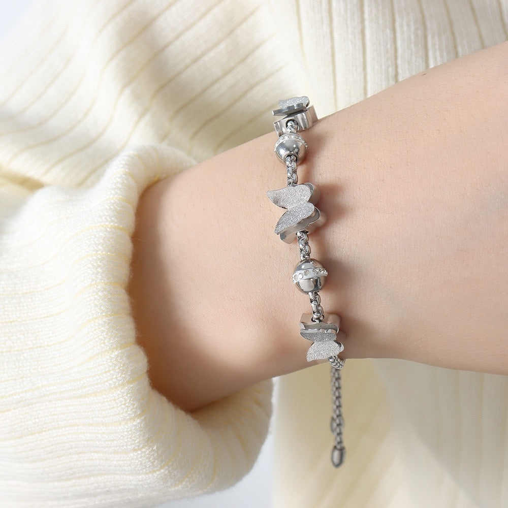 BIJOU Silver or Gold Stainless Steel Butterfly Bracelet Putter