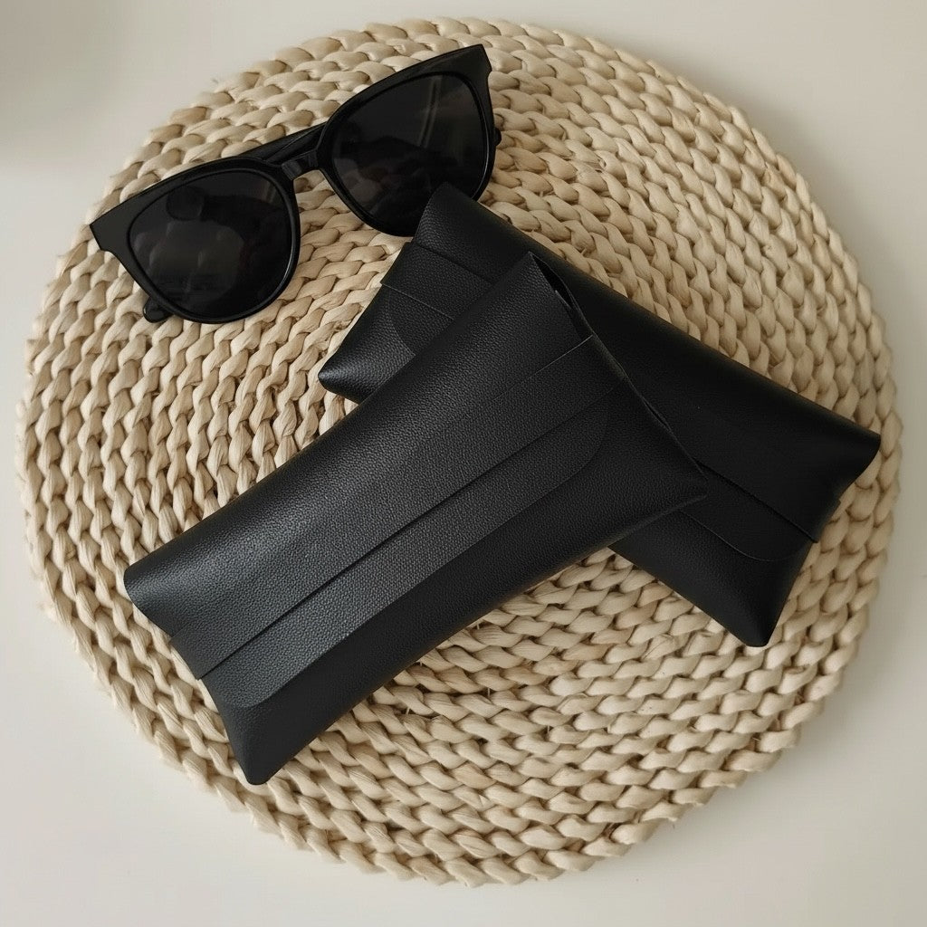 *New! VeRse Shade Covers Strapped Leather Case: Jet Black