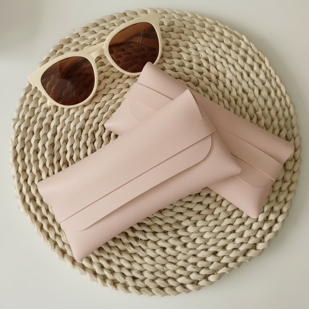 *New! VeRse Shade Covers Strapped Leather Case: Pale Pink