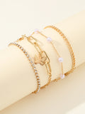 BIJOU Gold Plated Stackable Anklets – Stainless Steel Fine Jewelry