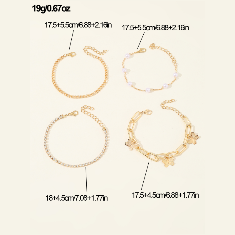 BIJOU Gold Plated Stackable Anklets – Stainless Steel Fine Jewelry