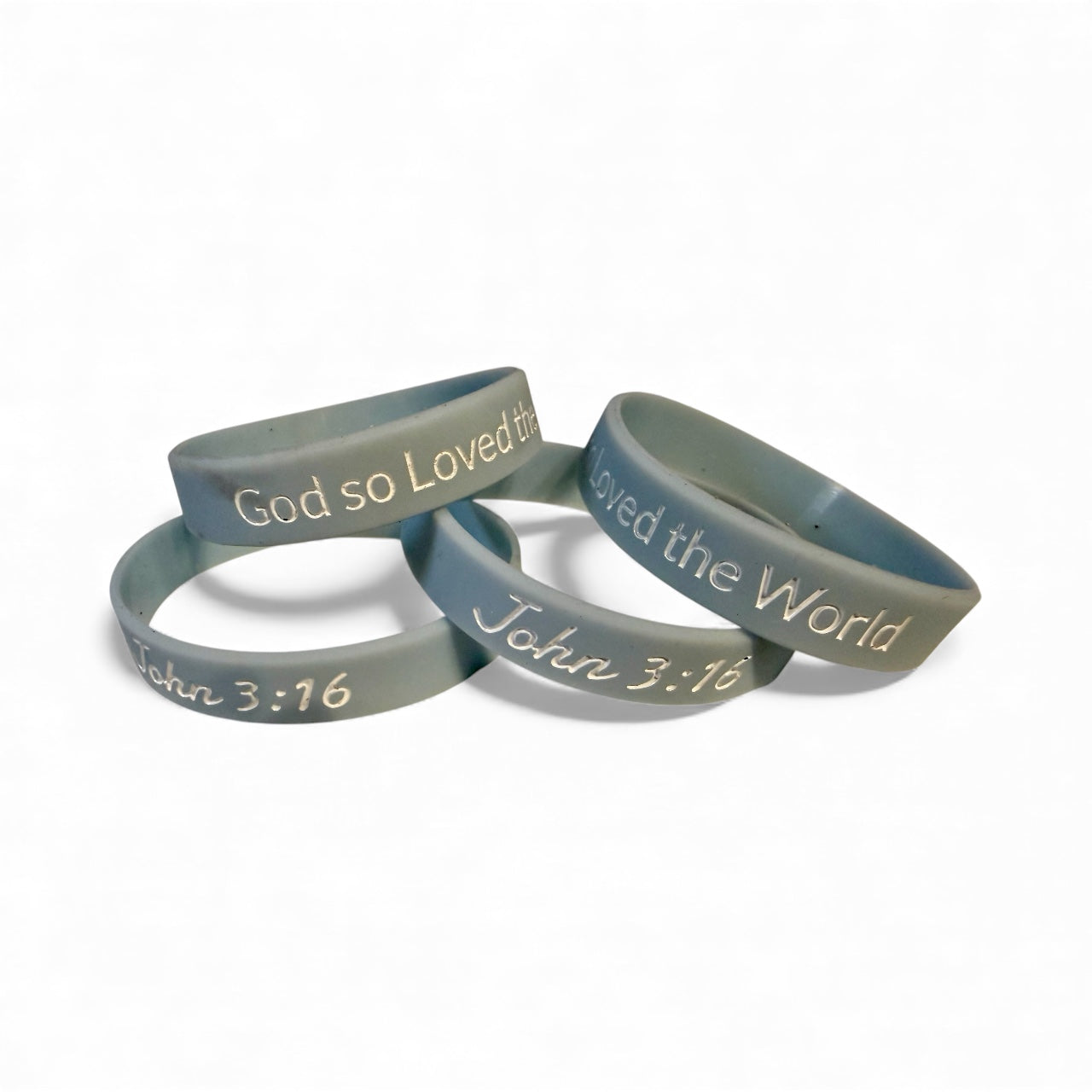 BIJOU John 3:16 Silicone Wristband Bracelet