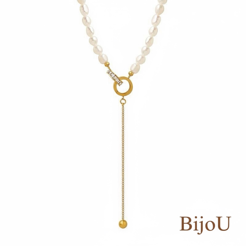 BIJOU Freshwater Pearl Collarbone Chain