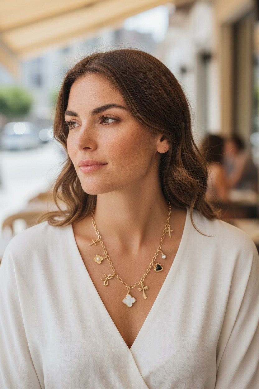 Bijou Charming Clover your Heart Necklace