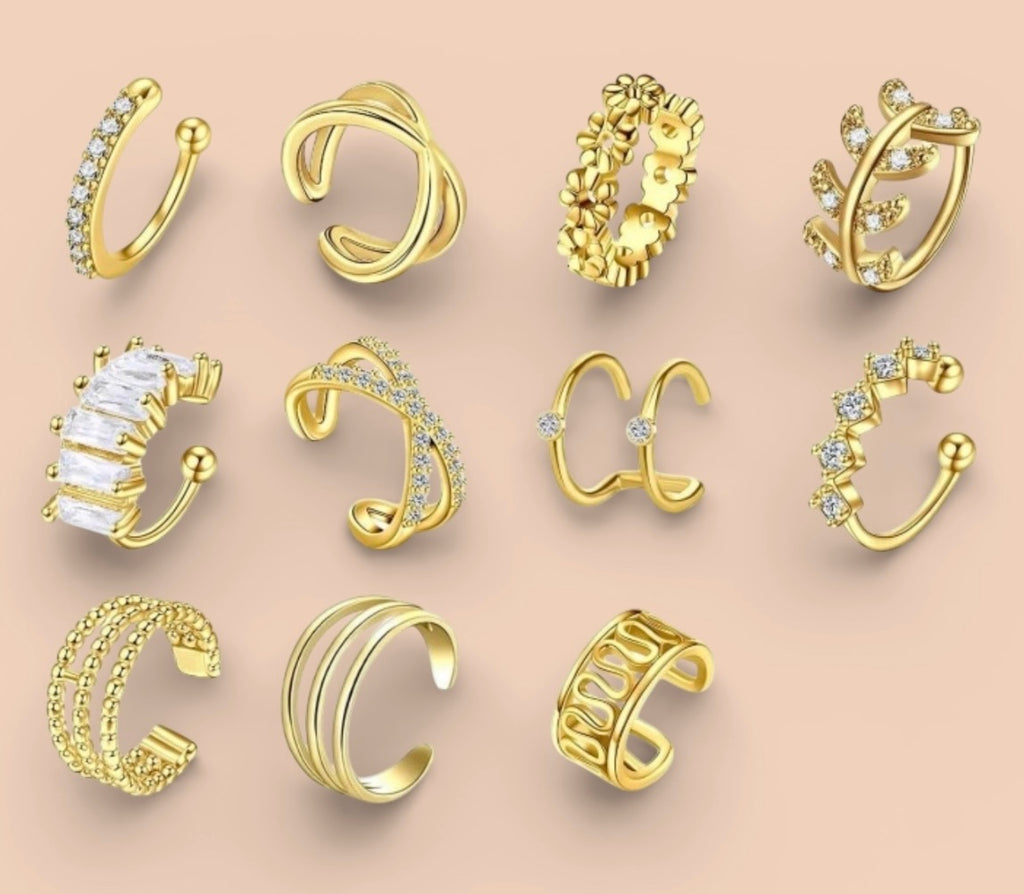BIJOU Gold Plated Stainless Steel Ear Cuff – Hypoallergenic Fine Jewelry