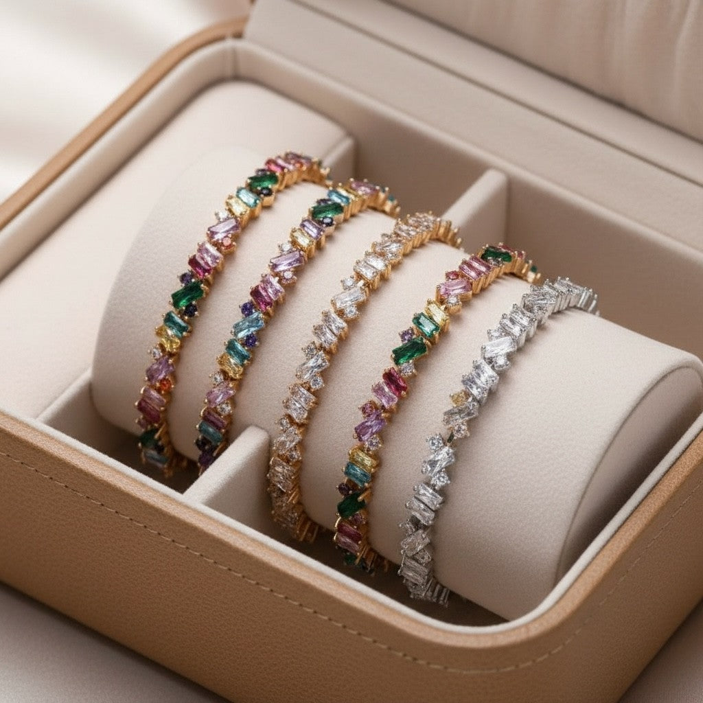 BIJOU Multi-facet crystals & sparkling rhinestone accents