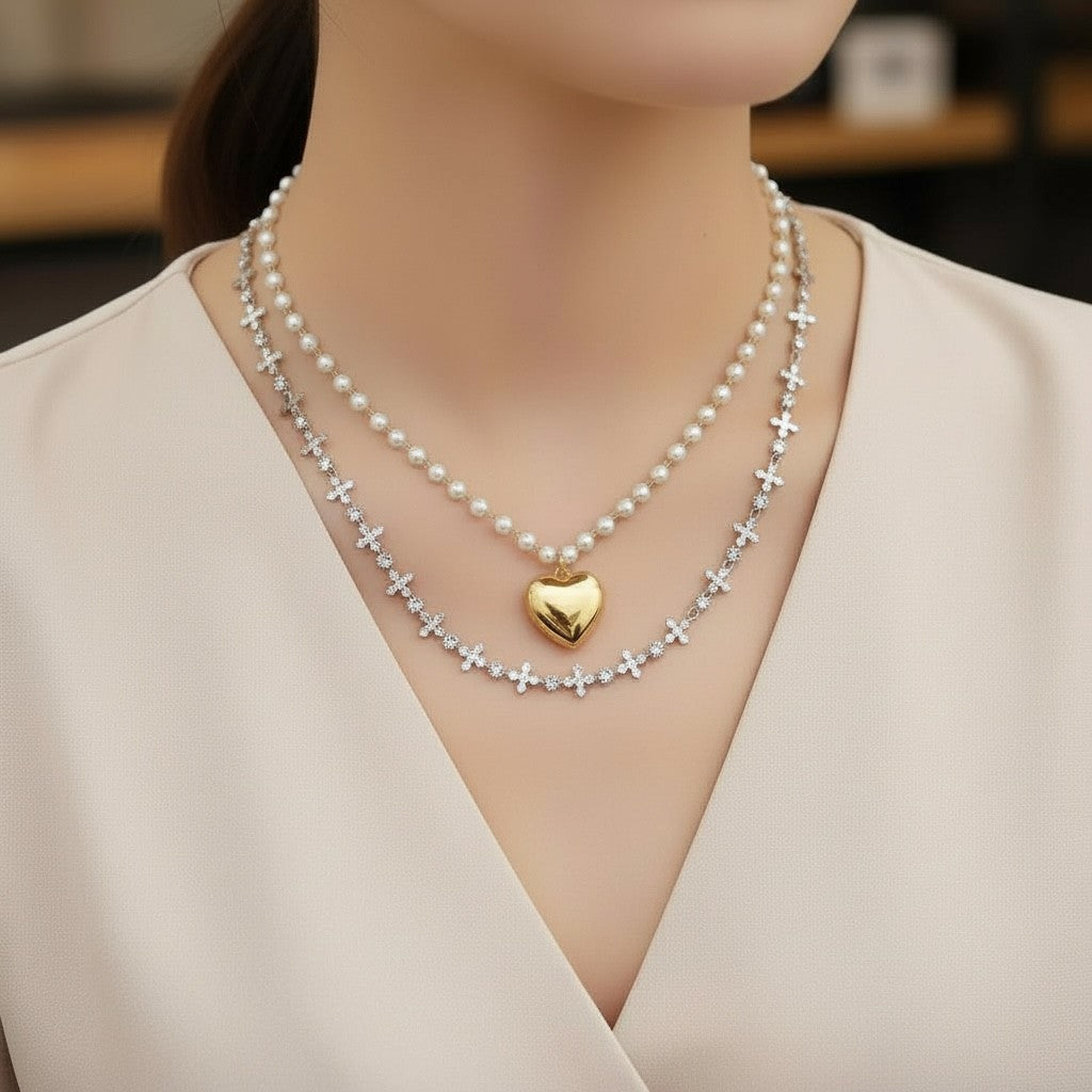 Bijou Charm Free Heart Necklace