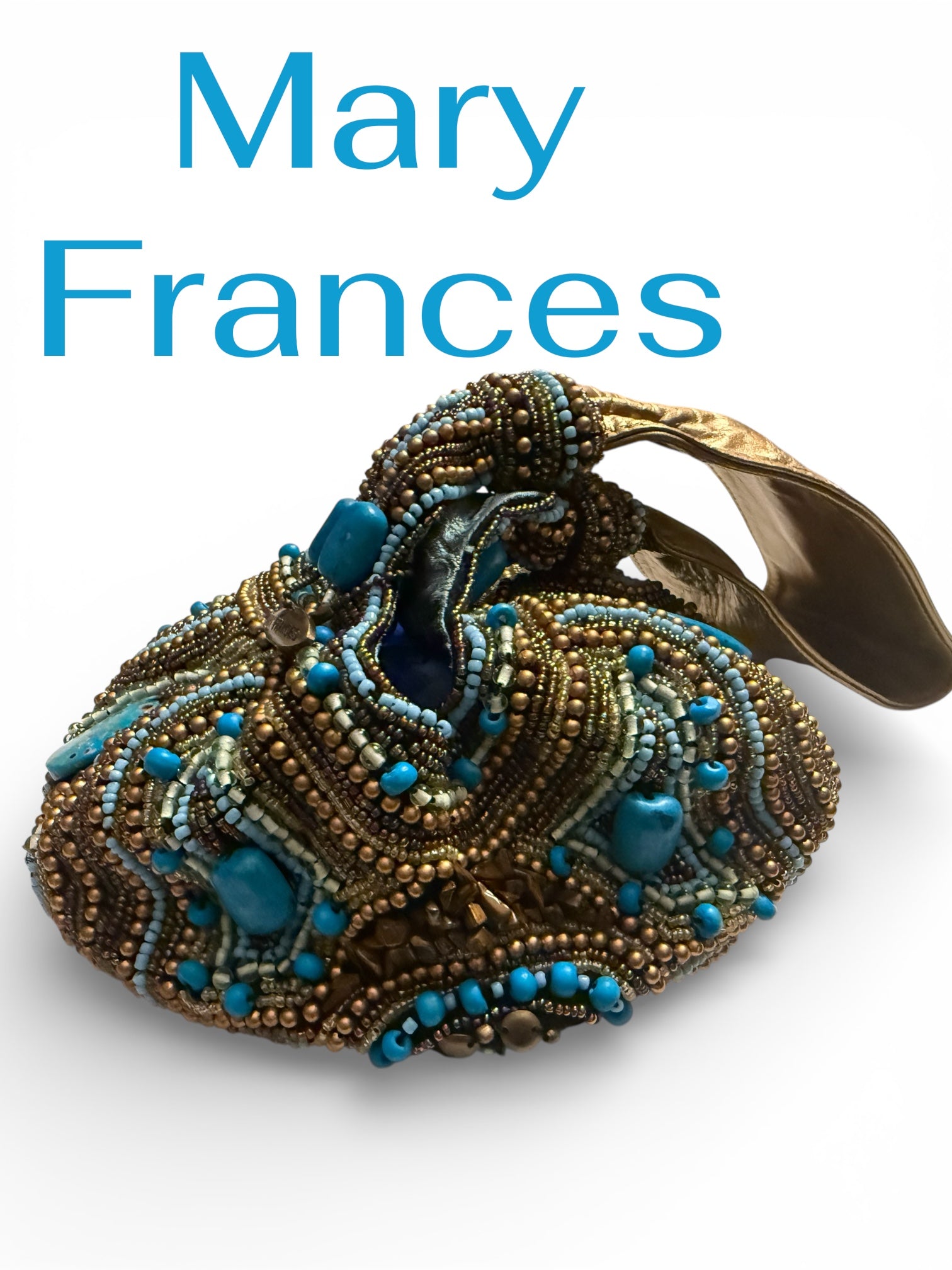 VeRse Mary Frances Vintage Line- Like New Blue / Brown Bead