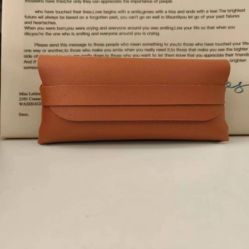 *VeRse Shade Covers Strapped Leather Case: Camel Brown