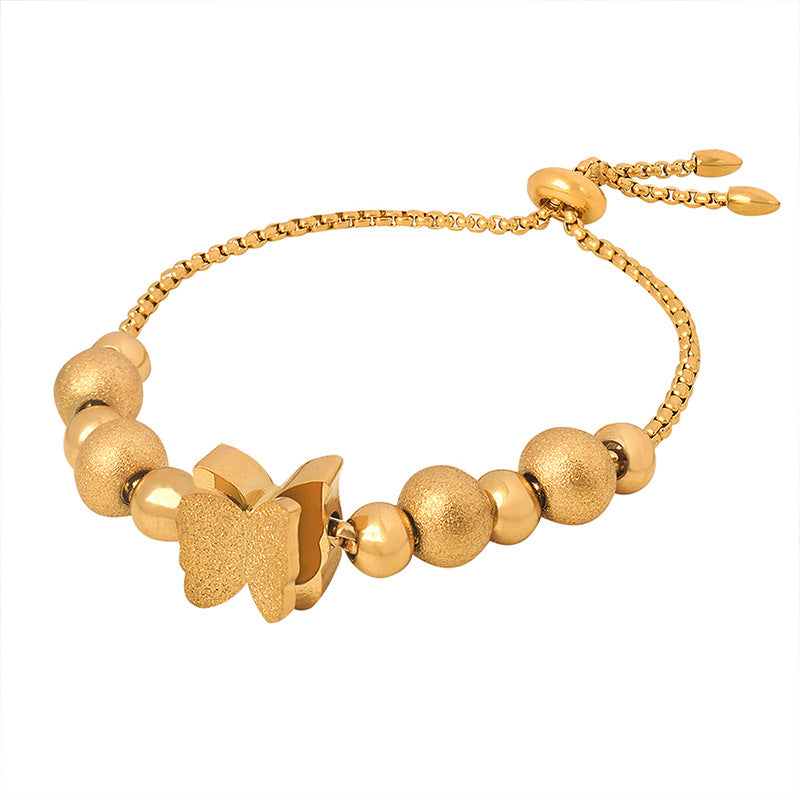 BIJOU Silver or Gold Stainless Steel Butterfly Bracelet Putter