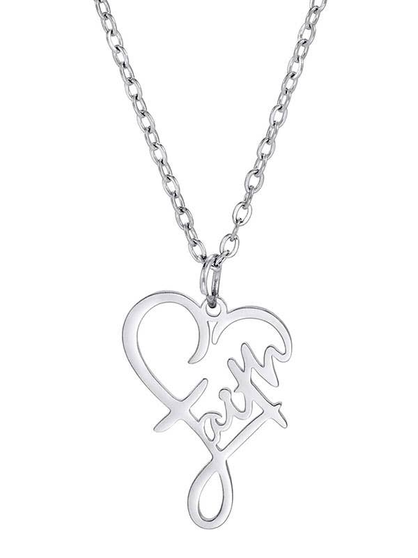 *ARRIVALS* BIJOU FINE 3 PART FAITH HEART CROSS & PENDANT NECKLACE SET