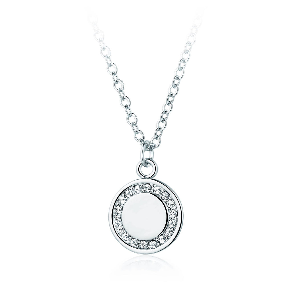 *ARRIVALS! BiJoU Cosmo Circle Necklace with Swarovski Crystals WG|5-1218RCLR