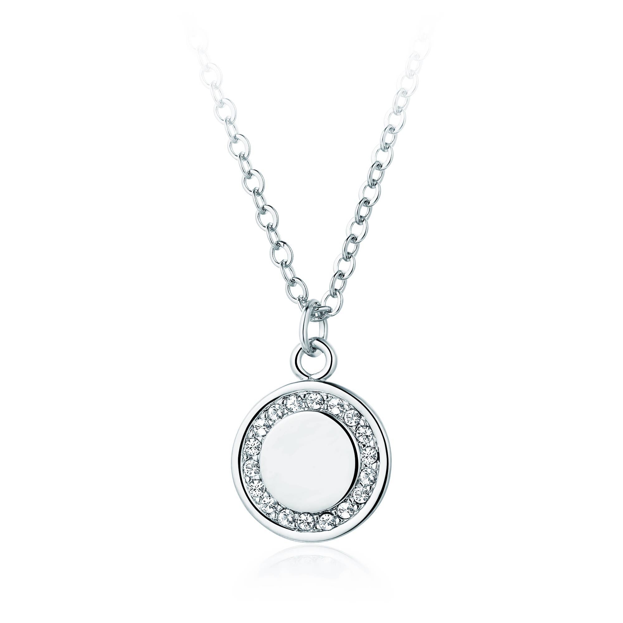 *ARRIVALS! BiJoU Cosmo Circle Necklace with Swarovski Crystals WG|5-1218RCLR