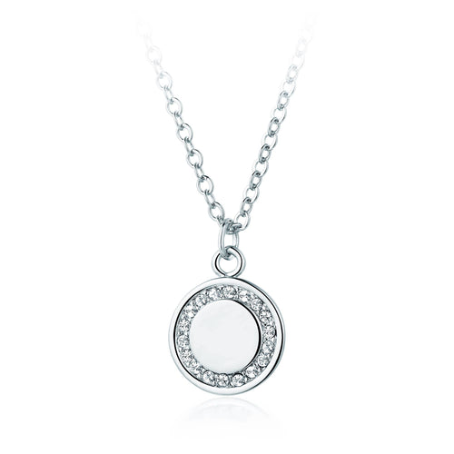 *ARRIVALS! BiJoU Cosmo Circle Necklace with Swarovski Crystals WG|5-1218RCLR