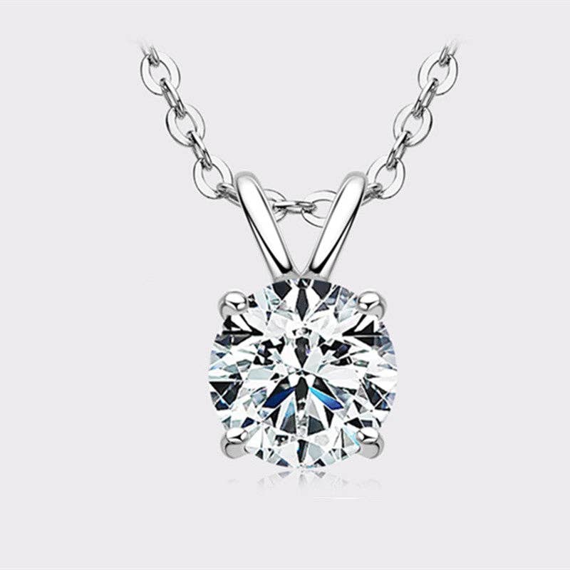 *Arrivals ! Bijou GRA Moissanite Pendant Necklace in 925 Sterling Silver