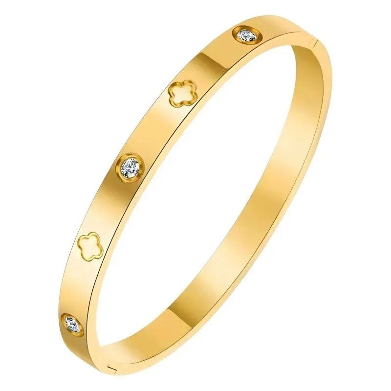 Bijou Bangle Clover/Heart 18K Stainless