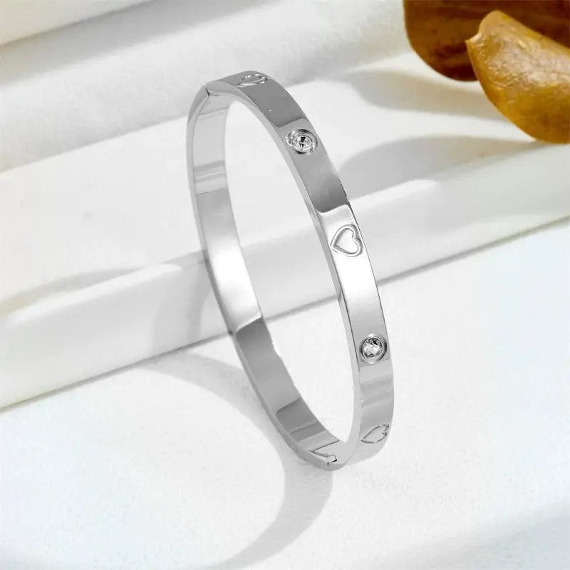 Bijou Bangle Clover/Heart 18K Stainless