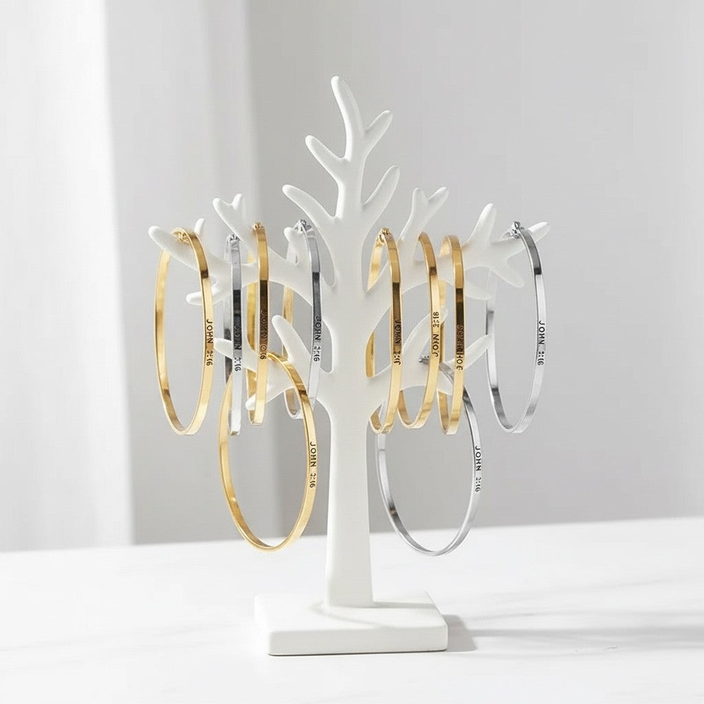 Bijou Believe J3:16 Bangle Gold-Silver