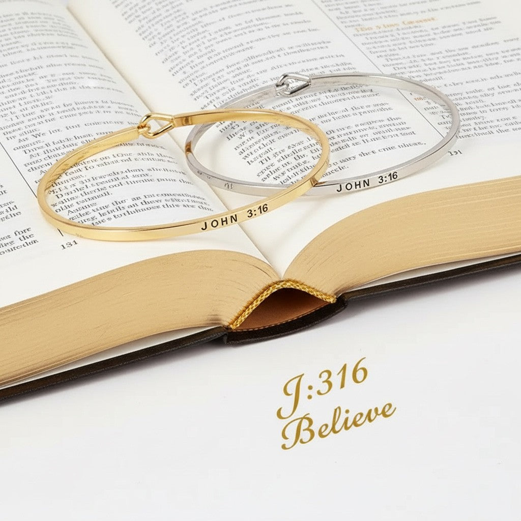 Bijou Believe J3:16 Bangle Gold-Silver